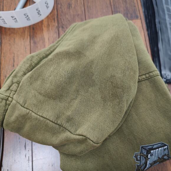 Universal Studios Halloween Horror Nights Hoodie Small Olive Green 2023‎ FLAW - Picture 8 of 9